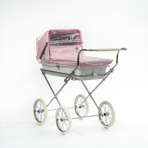 Manoplas rosa para carrito de muñecas de Bebelux